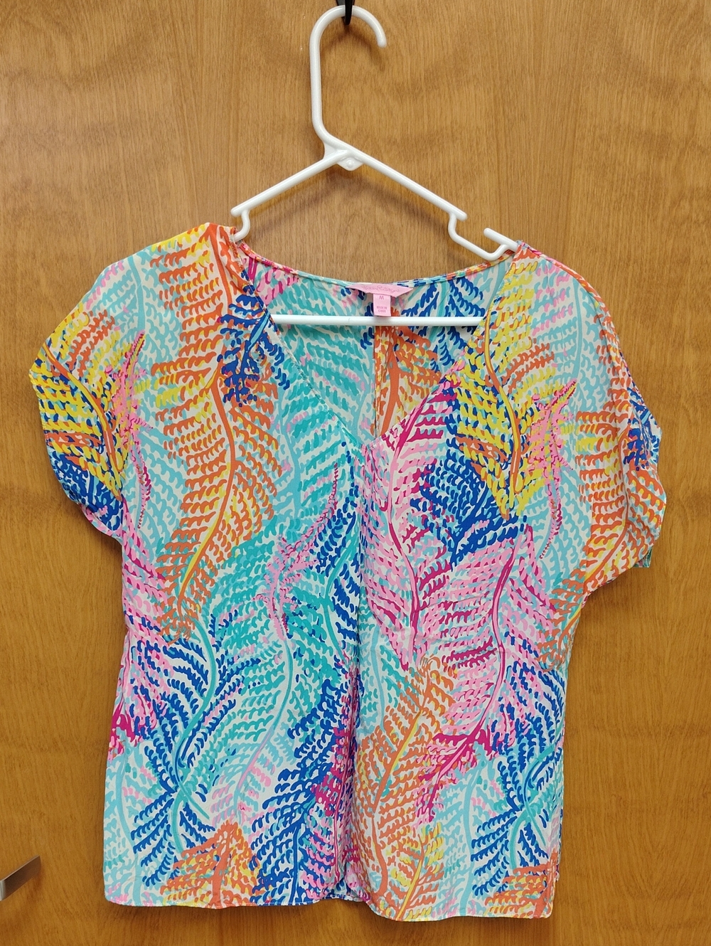 Lilly Pulitzer Asher Silk Blouse In Electric Feel